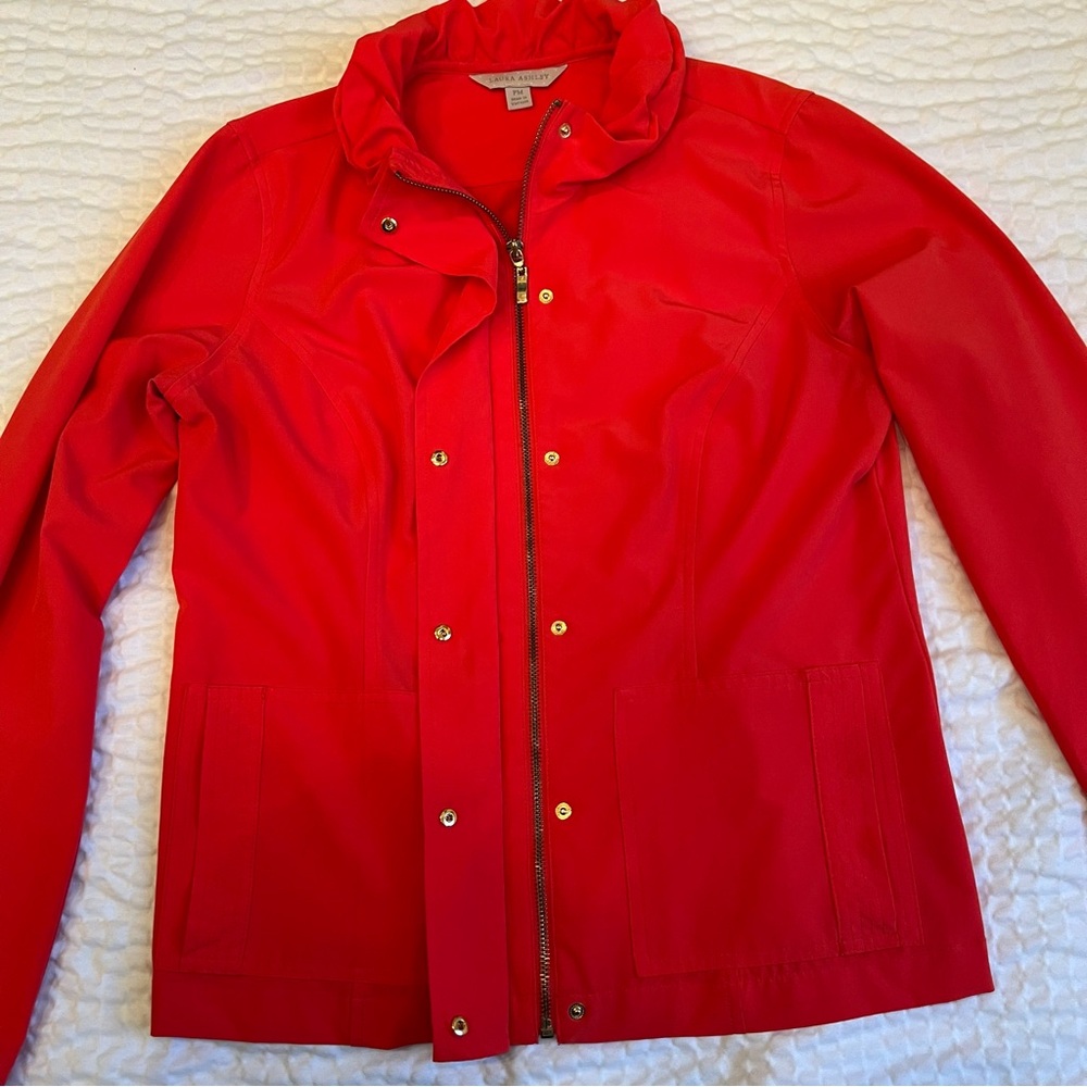 Laura Ashley- Red/ Pink Jacket- Petite Med - Picture 6 of 10